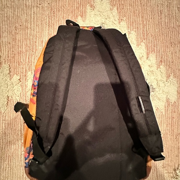 Jansport Trans Backpack - Orange with Floral Pattern. Cottage-core - Picture 6 of 7